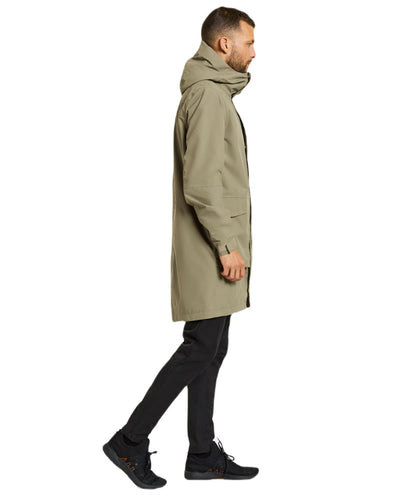 Mistel Green Coloured Didriksons Andreas Unisex Parka 2 On A White Background #colour_mistel-green