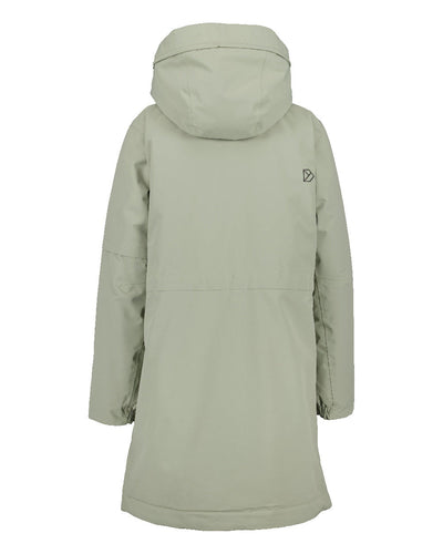 Wilted Leaf Coloured Didriksons Ella Womens Parka 2 On A White Background #colour_wilted-leaf