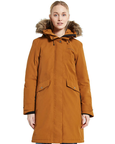 Cayenne Coloured Didriksons Erika Ladies Padded Waterproof Parka 3 On A White Background #colour_cayenne