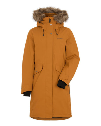 Cayenne Coloured Didriksons Erika Ladies Padded Waterproof Parka 3 On A White Background #colour_cayenne