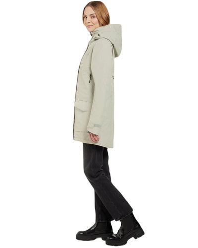 Wilted Leaf Coloured Didriksons Frida Womens Parka 7 On A White Background #colour_wilted-leaf