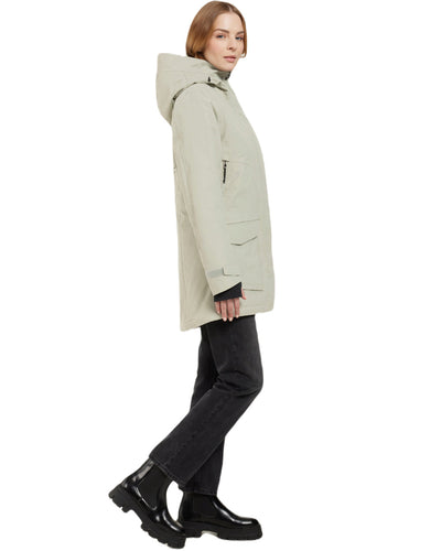 Wilted Leaf Coloured Didriksons Frida Womens Parka 7 On A White Background #colour_wilted-leaf