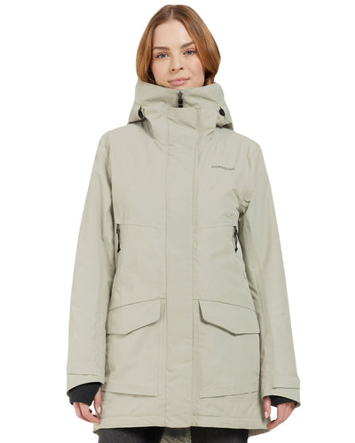 Wilted Leaf Coloured Didriksons Frida Womens Parka 7 On A White Background #colour_wilted-leaf