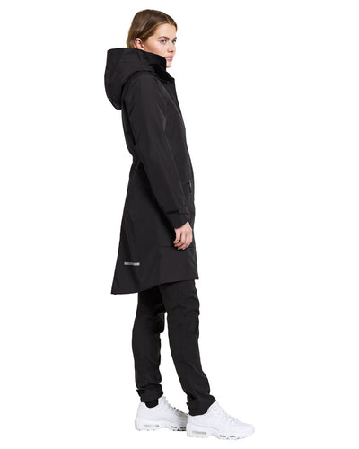 Black coloured Didriksons Womens Parka on White background #colour_black