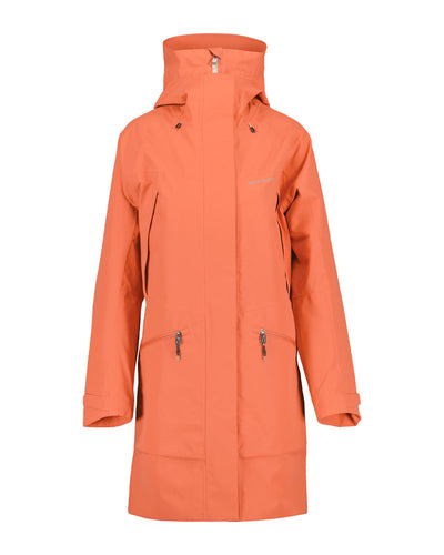 Brique Red coloured Didriksons Womens Parka on White background #colour_brique-red