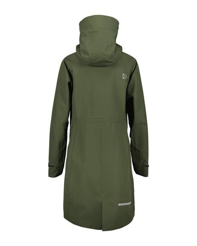 Deep Green coloured Didriksons Womens Parka on White background #colour_deep-green