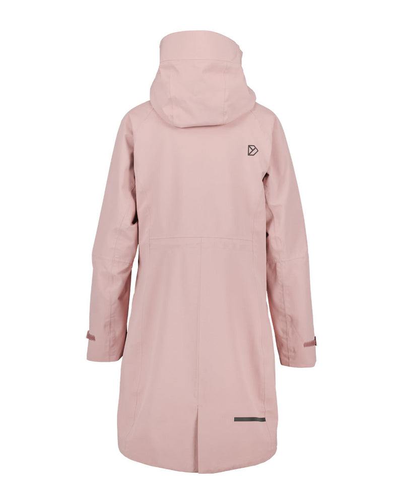 Oyster Lilac coloured Didriksons Womens Parka on White background 