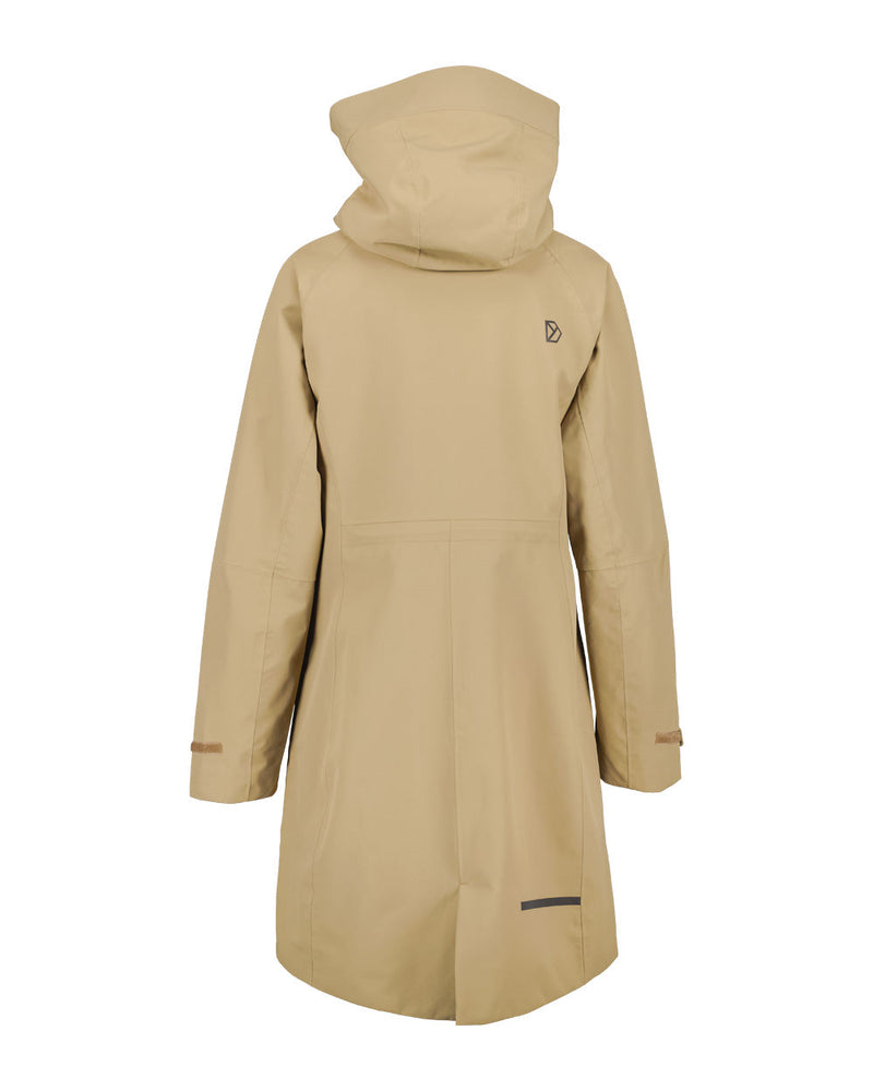 Wood coloured Didriksons Womens Parka on White background 