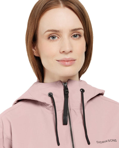 Oyster Lilac Coloured Didriksons Marta Womens Parka 3 On A White Background #colour_oyster-lilac