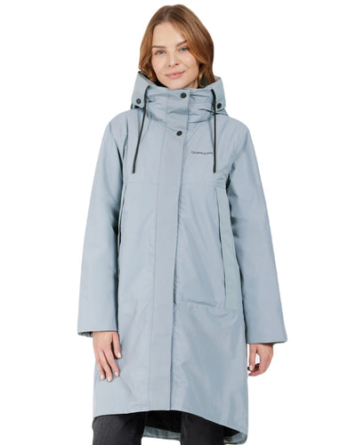 Factory Blue Coloured Didriksons Womens Elissa Parka On A White Background #colour_factory-blue