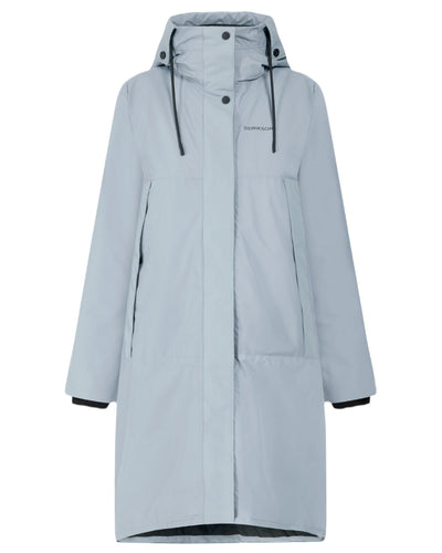 Factory Blue Coloured Didriksons Womens Elissa Parka On A White Background #colour_factory-blue