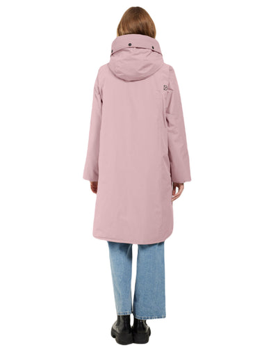 Oyster Lilac Coloured Didriksons Womens Elissa Parka On A White Background #colour_oyster-lilac