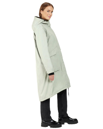 Wilted Leaf Coloured Didriksons Womens Fara Parka On A White Background #colour_wilted-leaf