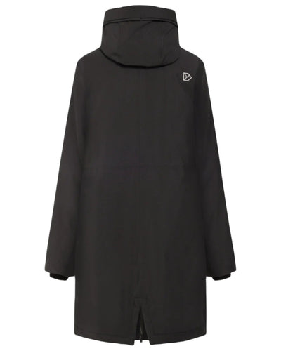 Black Coloured Didriksons Womens Fia Parka On A White Background #colour_black