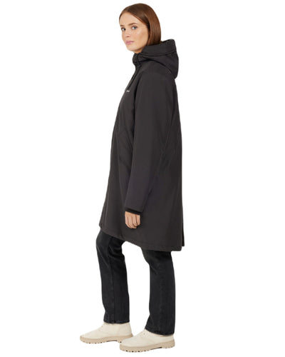 Black Coloured Didriksons Womens Fia Parka On A White Background #colour_black