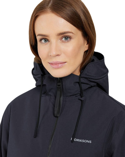 Dark Night Blue Coloured Didriksons Womens Fia Parka On A White Background #colour_dark-night-blue