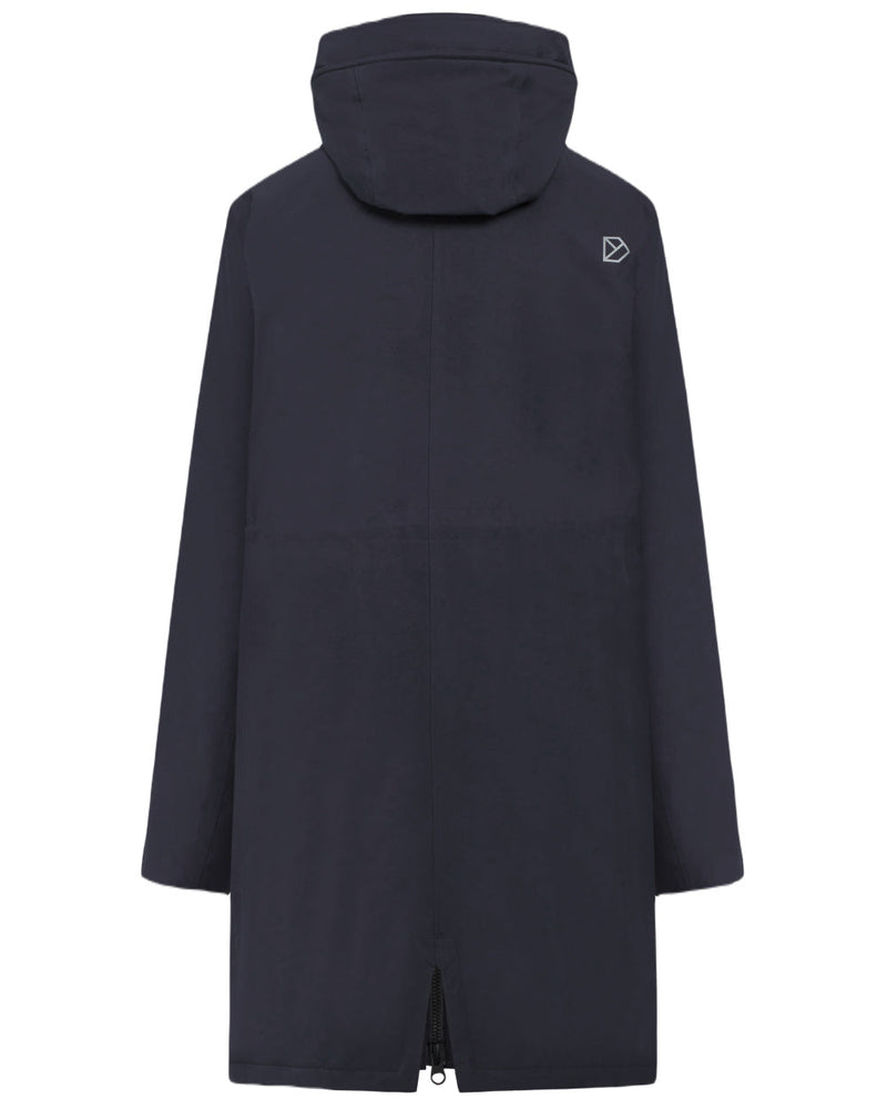 Dark Night Blue Coloured Didriksons Womens Fia Parka On A White Background 