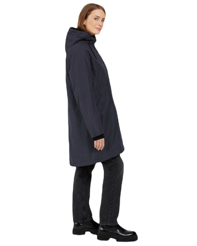 Dark Night Blue Coloured Didriksons Womens Fia Parka On A White Background #colour_dark-night-blue