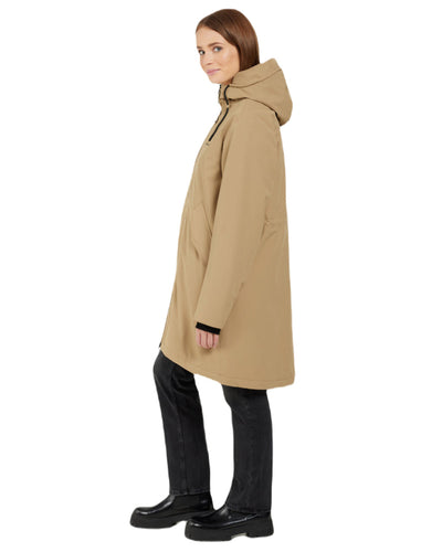 Wood Coloured Didriksons Womens Fia Parka On A White Background #colour_wood