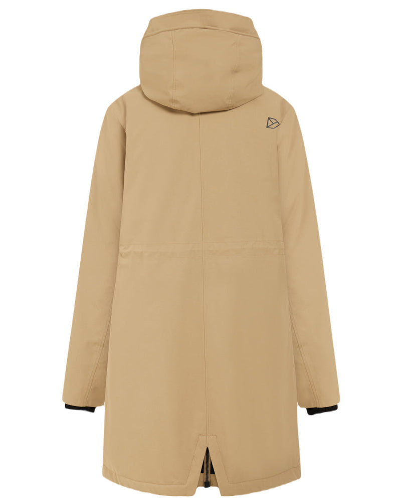 Wood Coloured Didriksons Womens Fia Parka On A White Background 