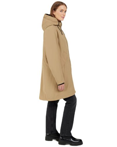 Wood Coloured Didriksons Womens Fia Parka On A White Background #colour_wood