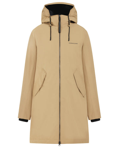 Wood Coloured Didriksons Womens Fia Parka On A White Background #colour_wood