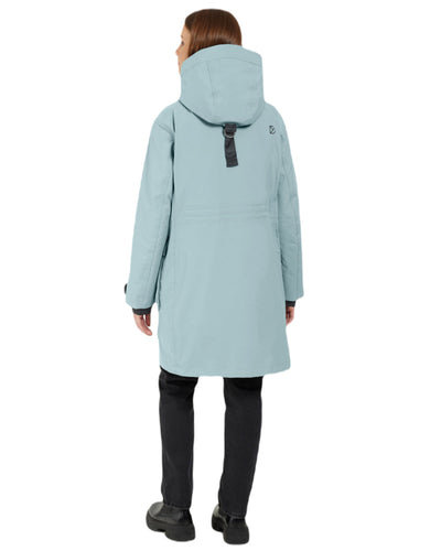 Factory Blue Coloured Didriksons Womens Ilsa Parka On A White Background #colour_factory-blue