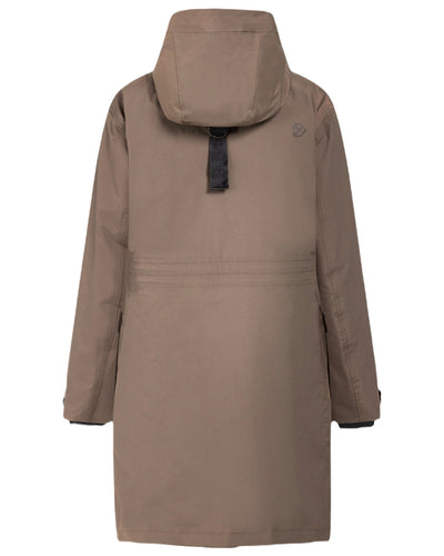 Mocha Brown Coloured Didriksons Womens Ilsa Parka On A White Background #colour_mocha-brown