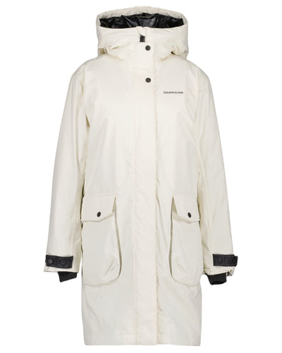 White Foam Coloured Didriksons Womens Ilsa Parka On A White Background #colour_white-foam