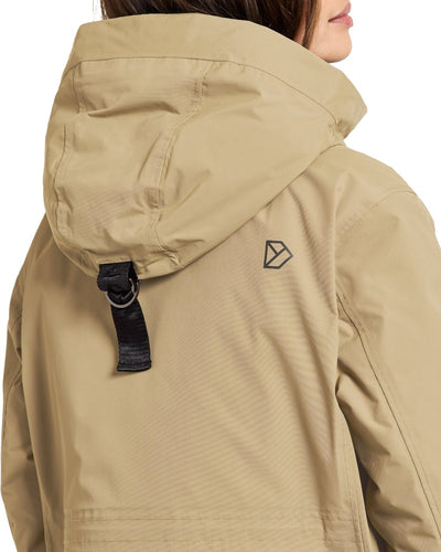 Wood Coloured Didriksons Womens Ilsa Parka On A White Background #colour_wood