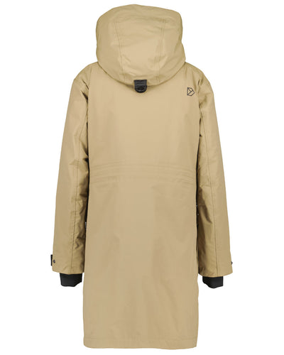 Wood Coloured Didriksons Womens Ilsa Parka On A White Background #colour_wood