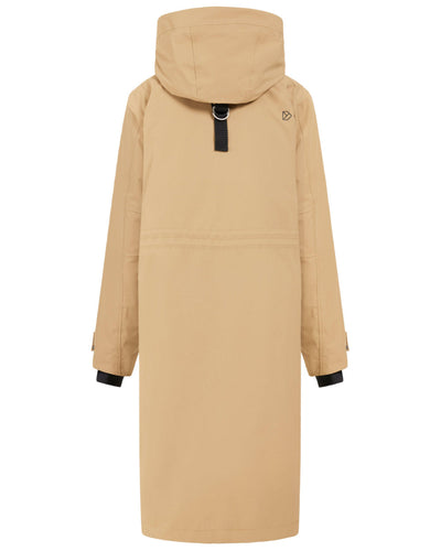 Wood Coloured Didriksons Womens Mia Long Parka 2 On A White Background #colour_wood