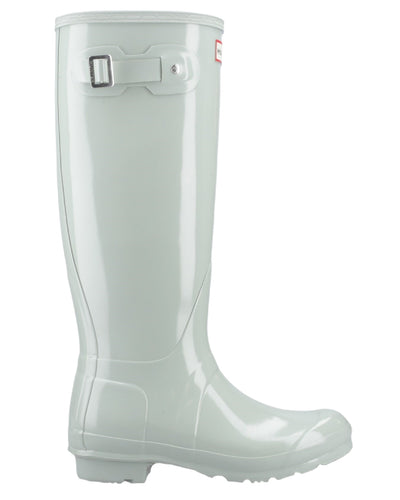 Seafoam Coloured Hunter Womens Original Tall Gloss Wellington Boots on White Background
#colour_seafoam