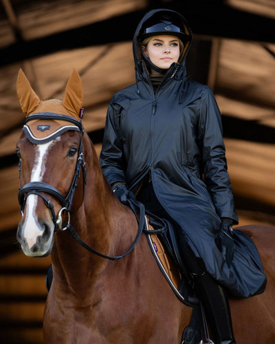 Navy Coloured LeMieux Elements Coat On A Stable Background #colour_navy