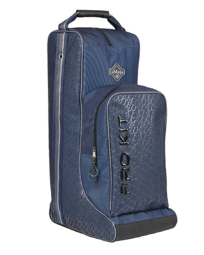 Navy coloured LeMieux Elite Pro Boot & Hat Bag on white background #colour_navy