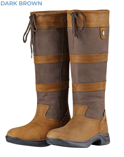 Dark Brown River III Luxury High Leg Leather Boot by Dublin
