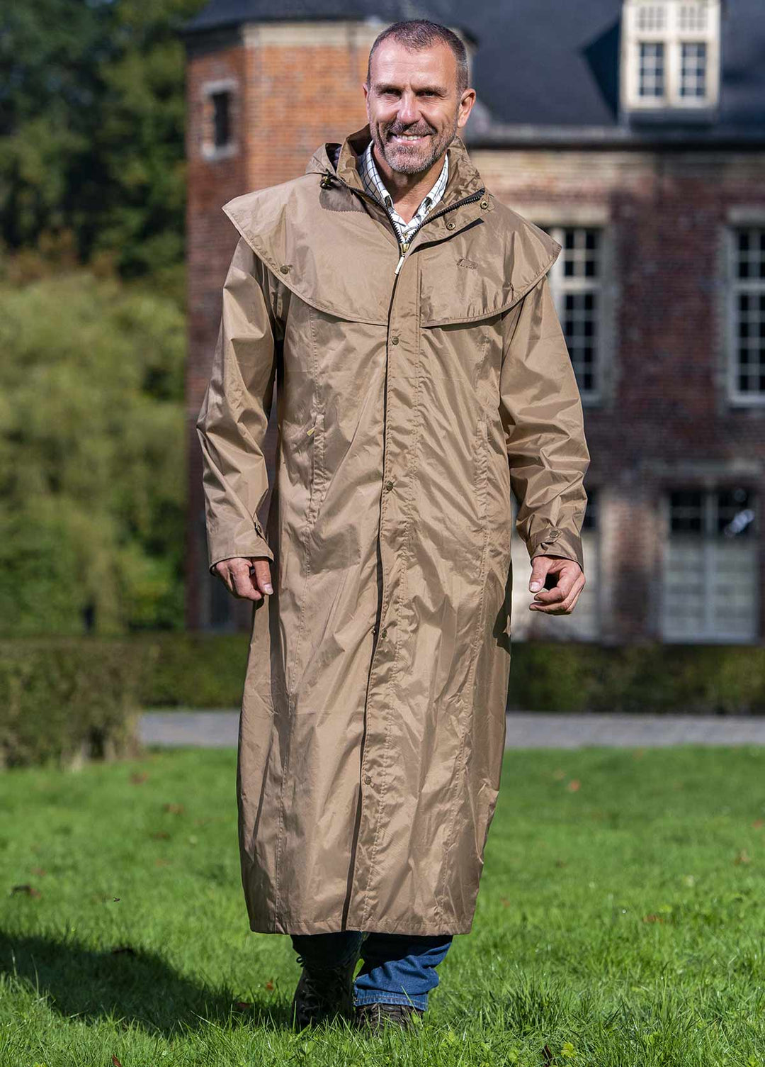 Mens long waterproof trench coat hotsell